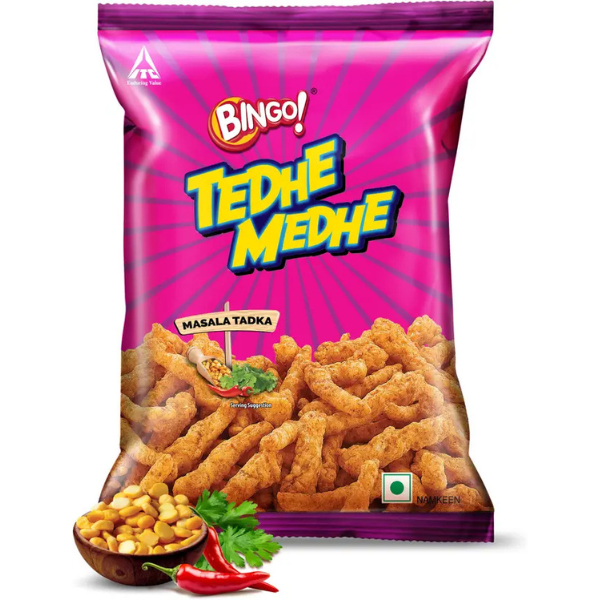 Bingo Tedhe Medhe Masala Tadka  80 g