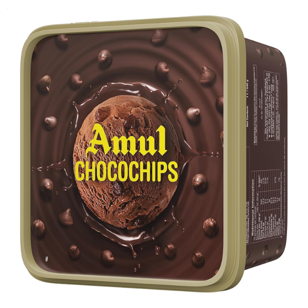 Amul Choco Chips Ice Cream Tub 1L