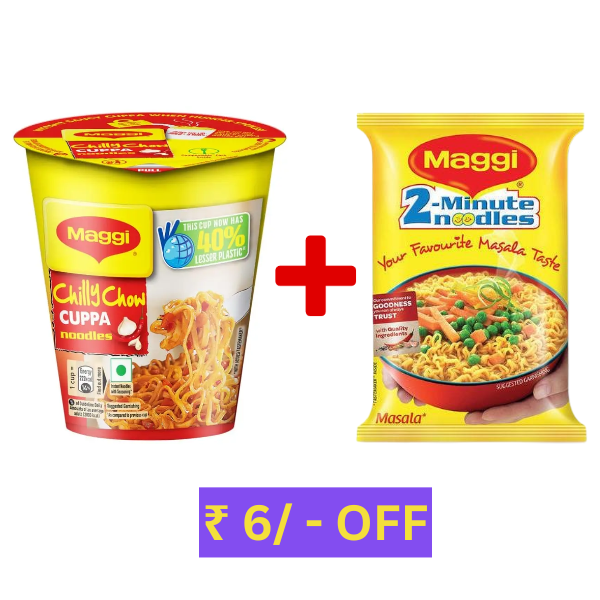  Chilly Chow Cuppa Noodles + Maggi 