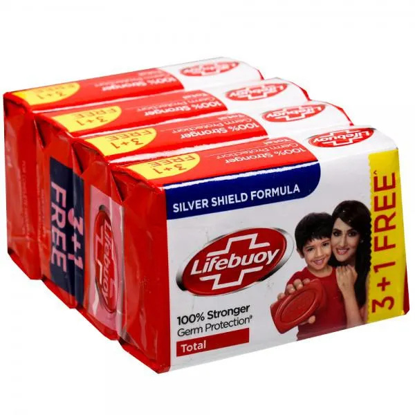 Lifebuoy 100% Stronger Germ Protection soap (Pack of 4)