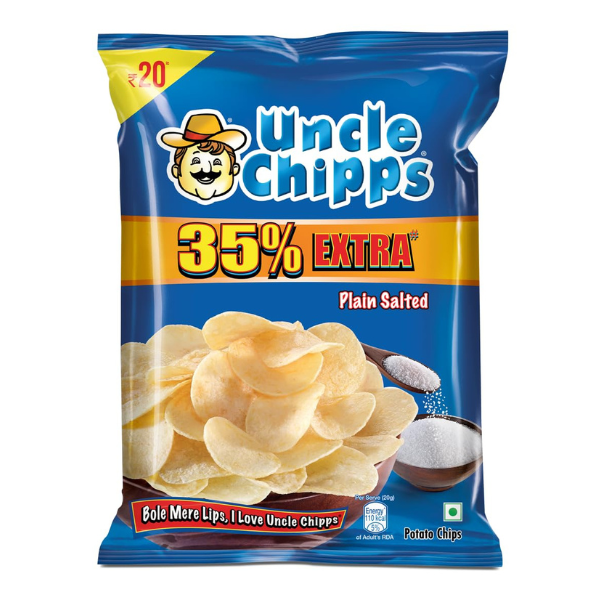 Uncle chipps Plain Salted Potato Chips 53 g