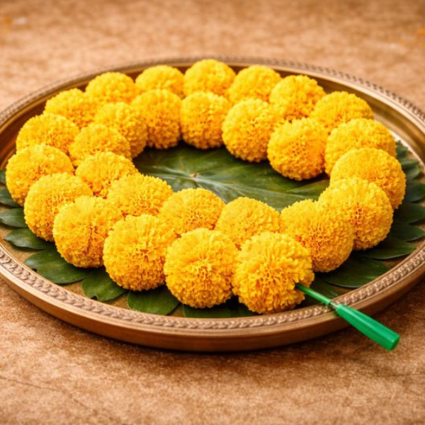Yellow Genda Phool ( Marigold Garland) 1 piece