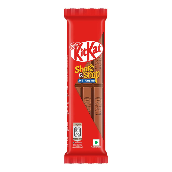 Nestle KitKat Share & Snap 2x3 Fingers Choco Coated Wafer Bars, 57 g