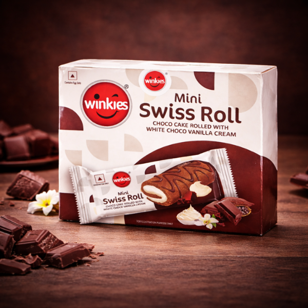Mini Swiss Roll Choco Cake Pack (12pcs)