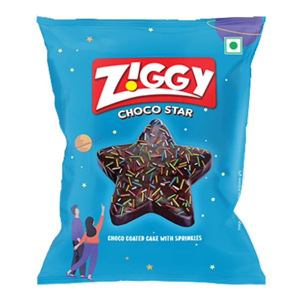 Ziggy Choco Star Cake With Sprinkles 47 g