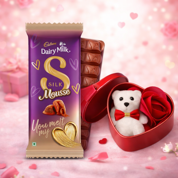 Sweet Love Combo – Chocolate, Teddy & Rose Box (1 Piece)